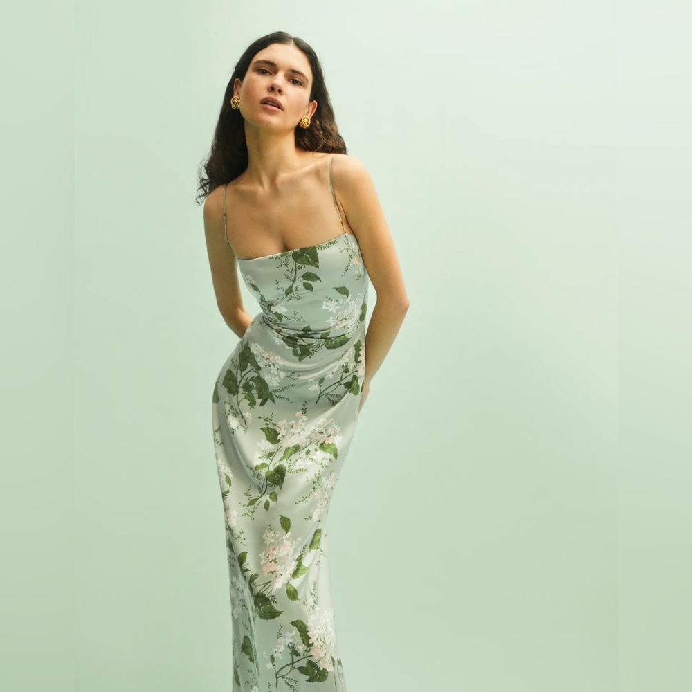 Reformation Frankie Silk Dress